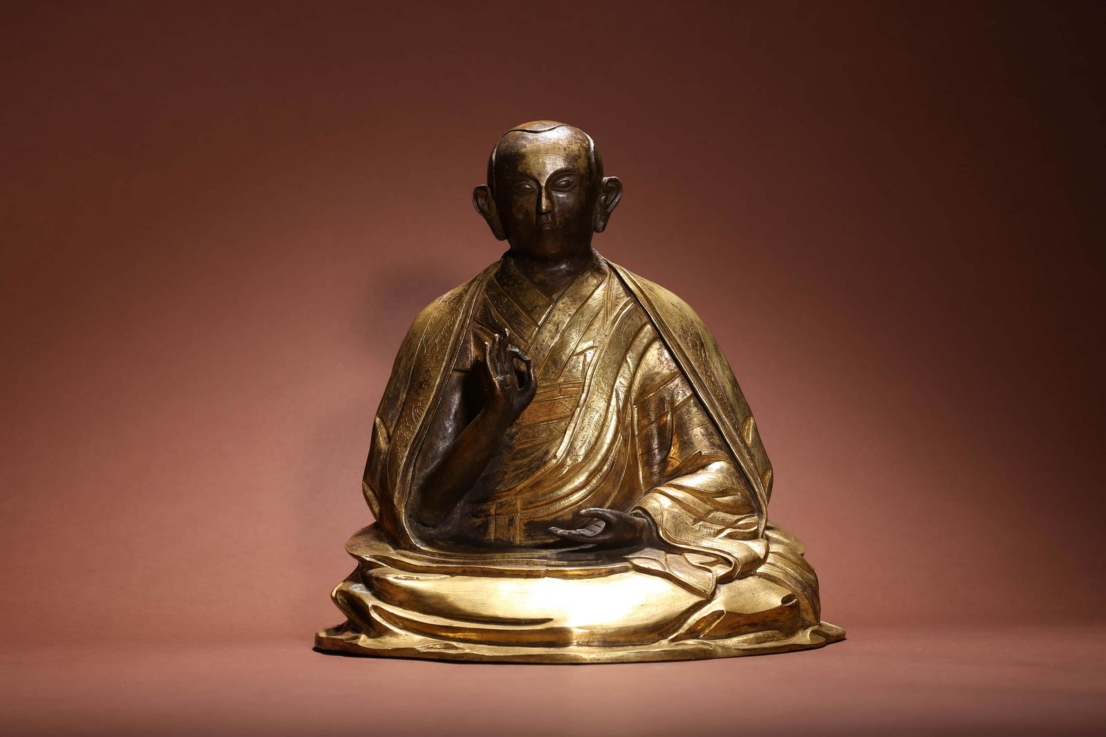 Gilt-Bronze Figure of Guru (1 of 7)