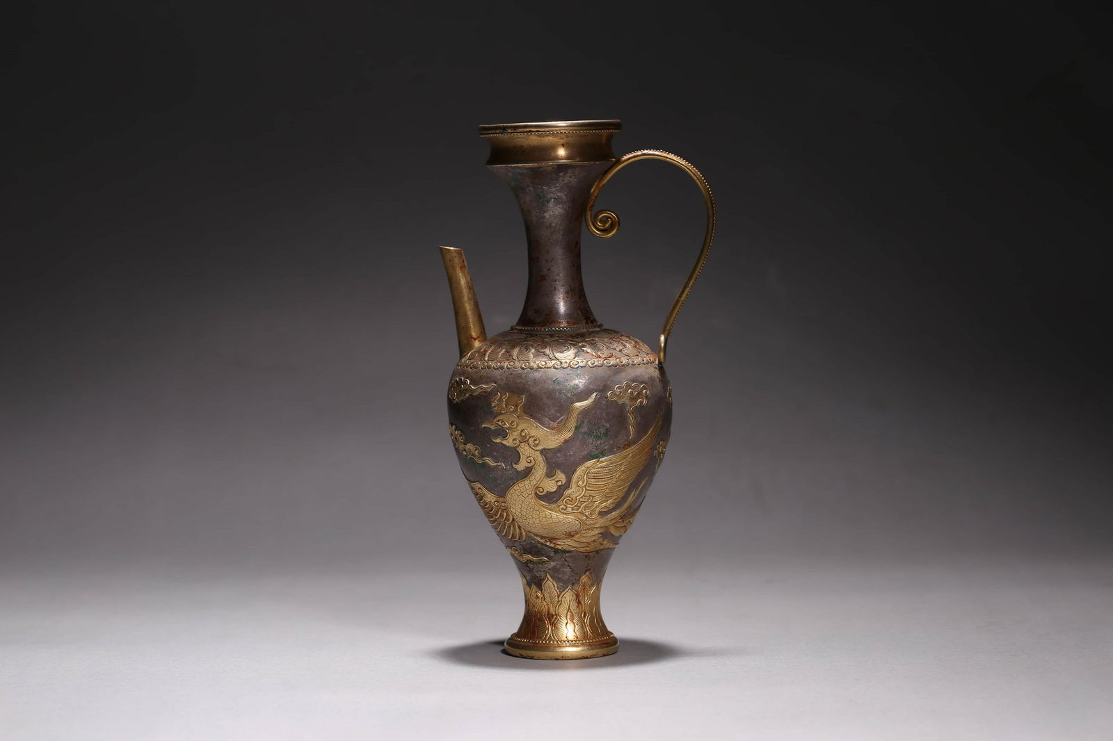 Engraved Silver Gilding Phoenix Ewer (1 of 7)