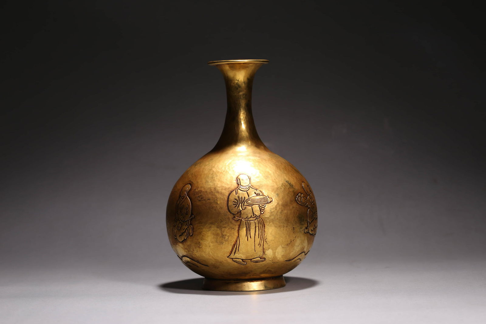 Gilt-Bronze Figure Vase (1 of 7)