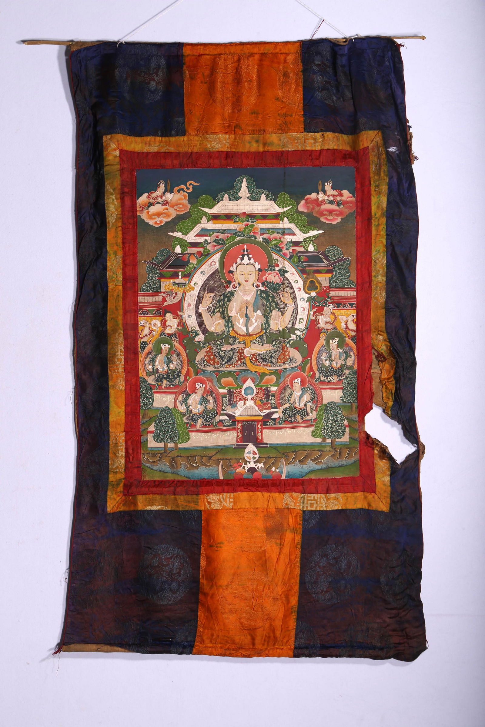 Embroidered Thangka of Shadakshari Avalokitesvara (1 of 8)