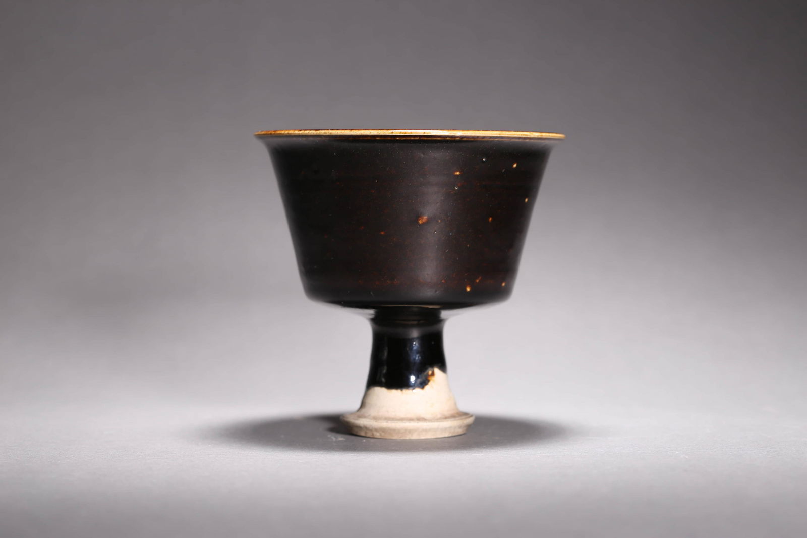 Yaozhou Kiln Black-Glazed Stem Cup (1 of 6)