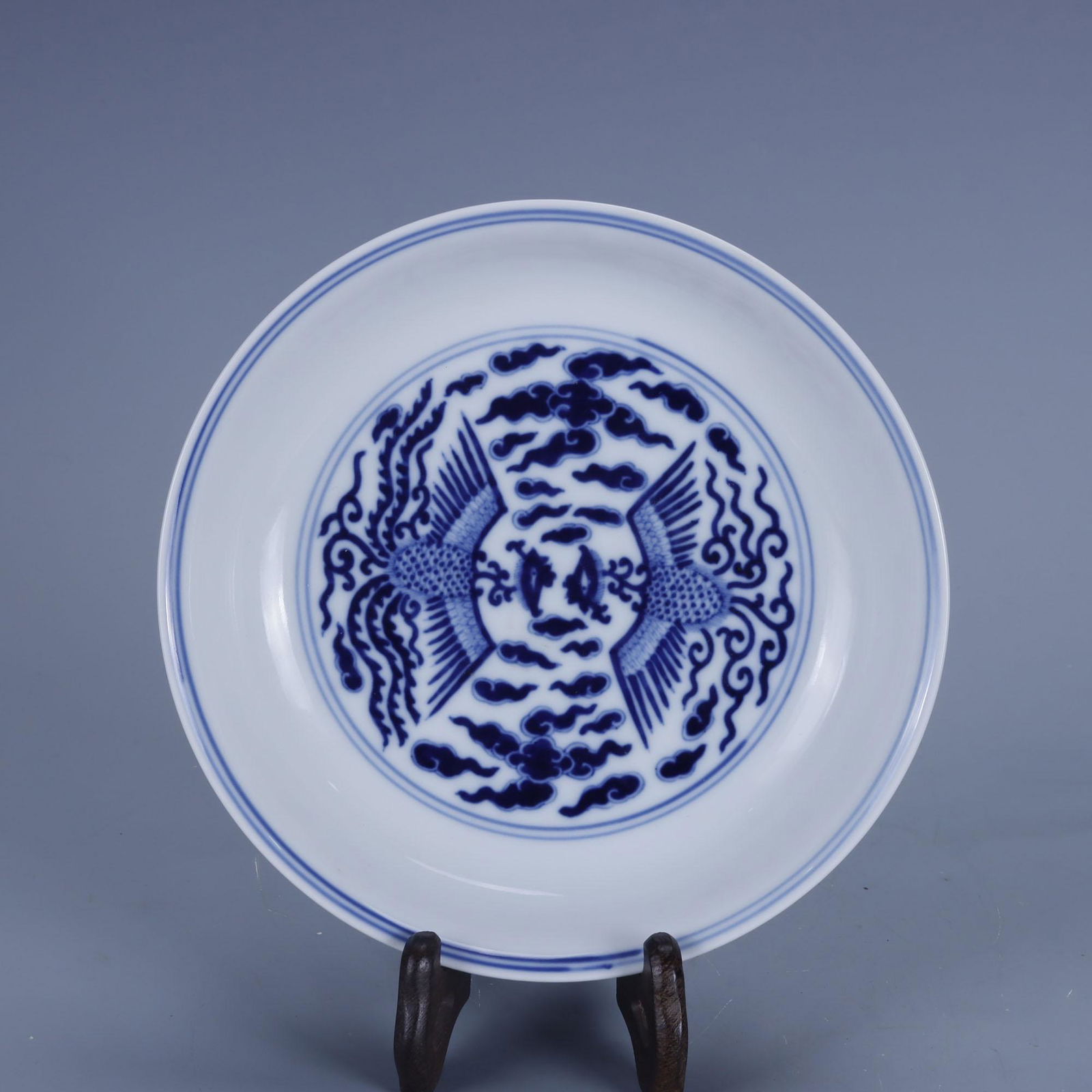 Blue and White Phoenix Plate (1 of 7)