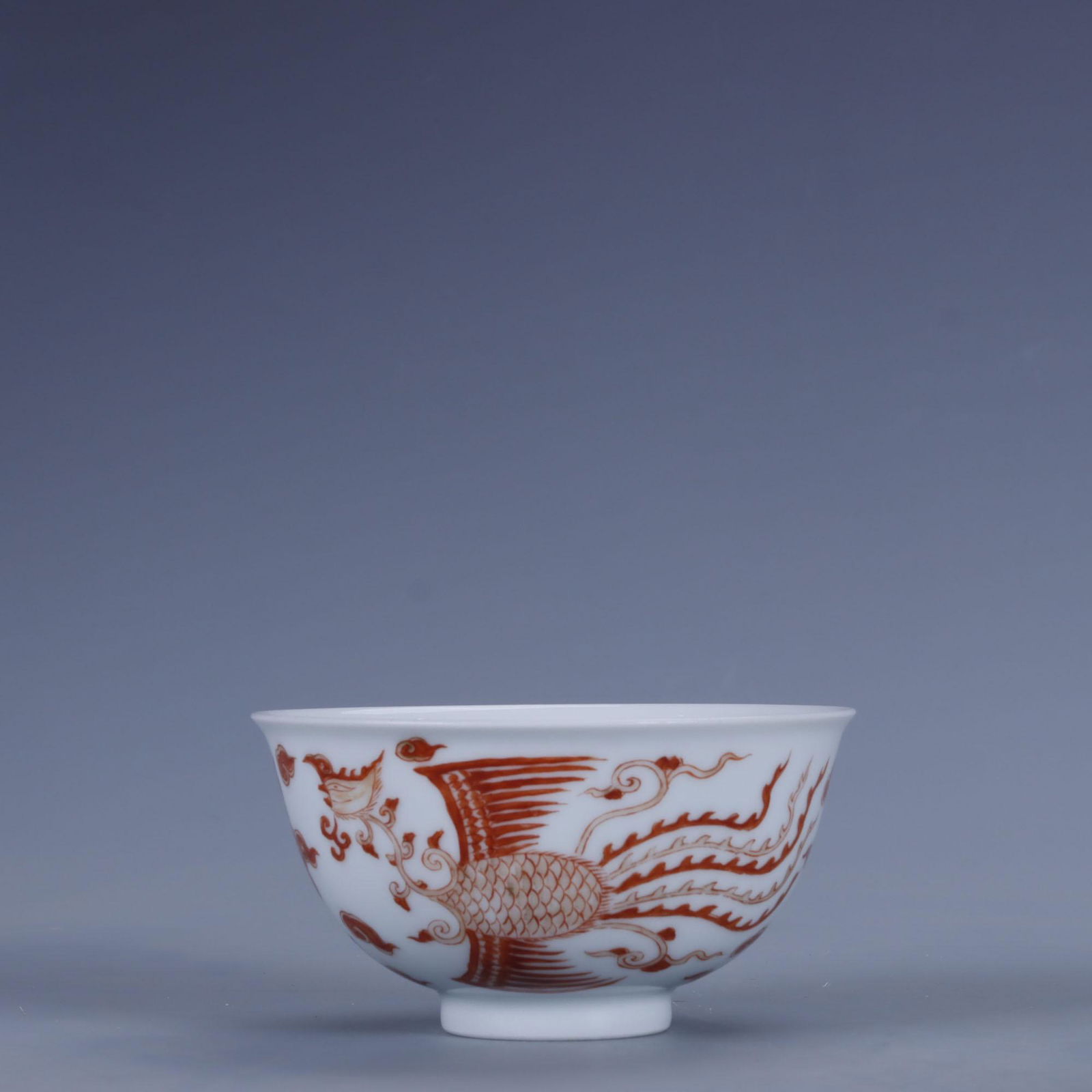 Gilt-Inlaid Iron-Red Glaze Phoenix Bowl (1 of 7)