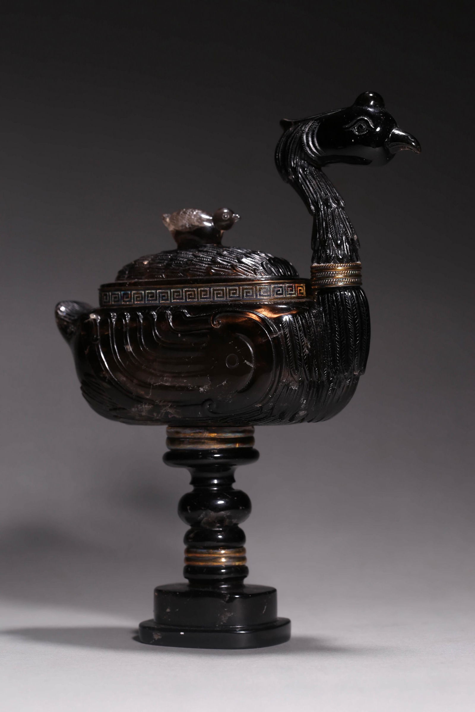 Carved Citrine Duck-Form Incense Burner (1 of 7)