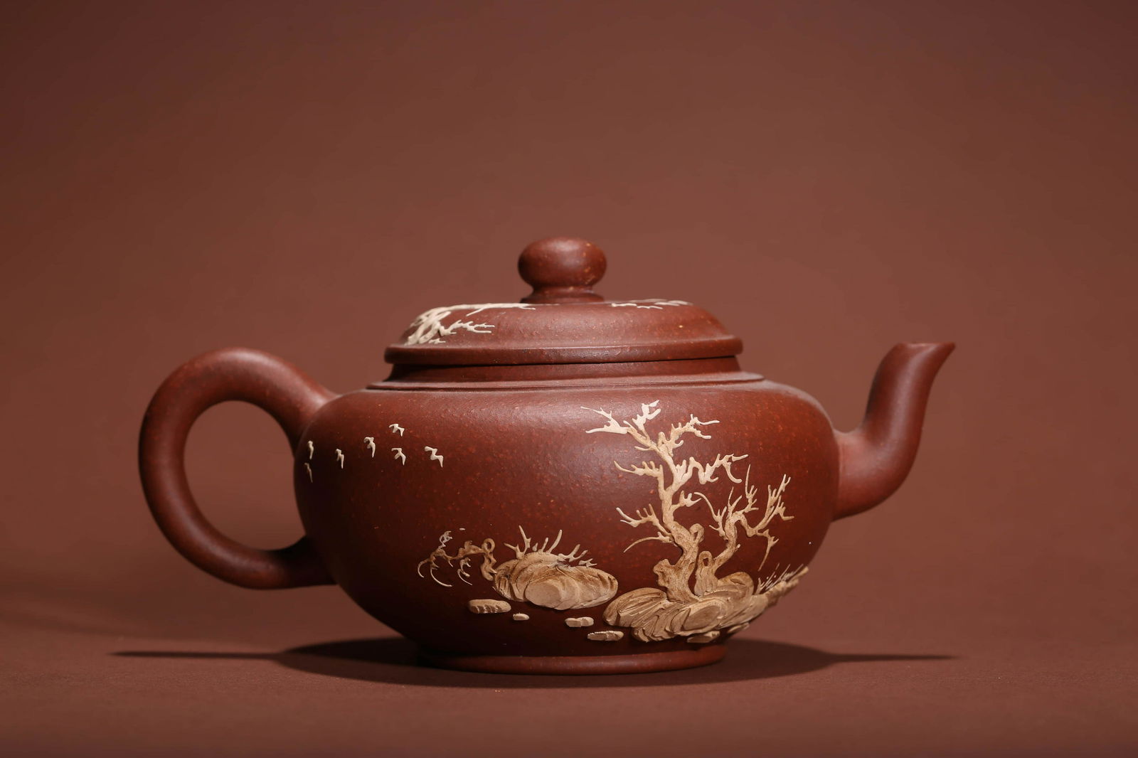 Painted Zisha Landscape Tea Pot (1 of 7)