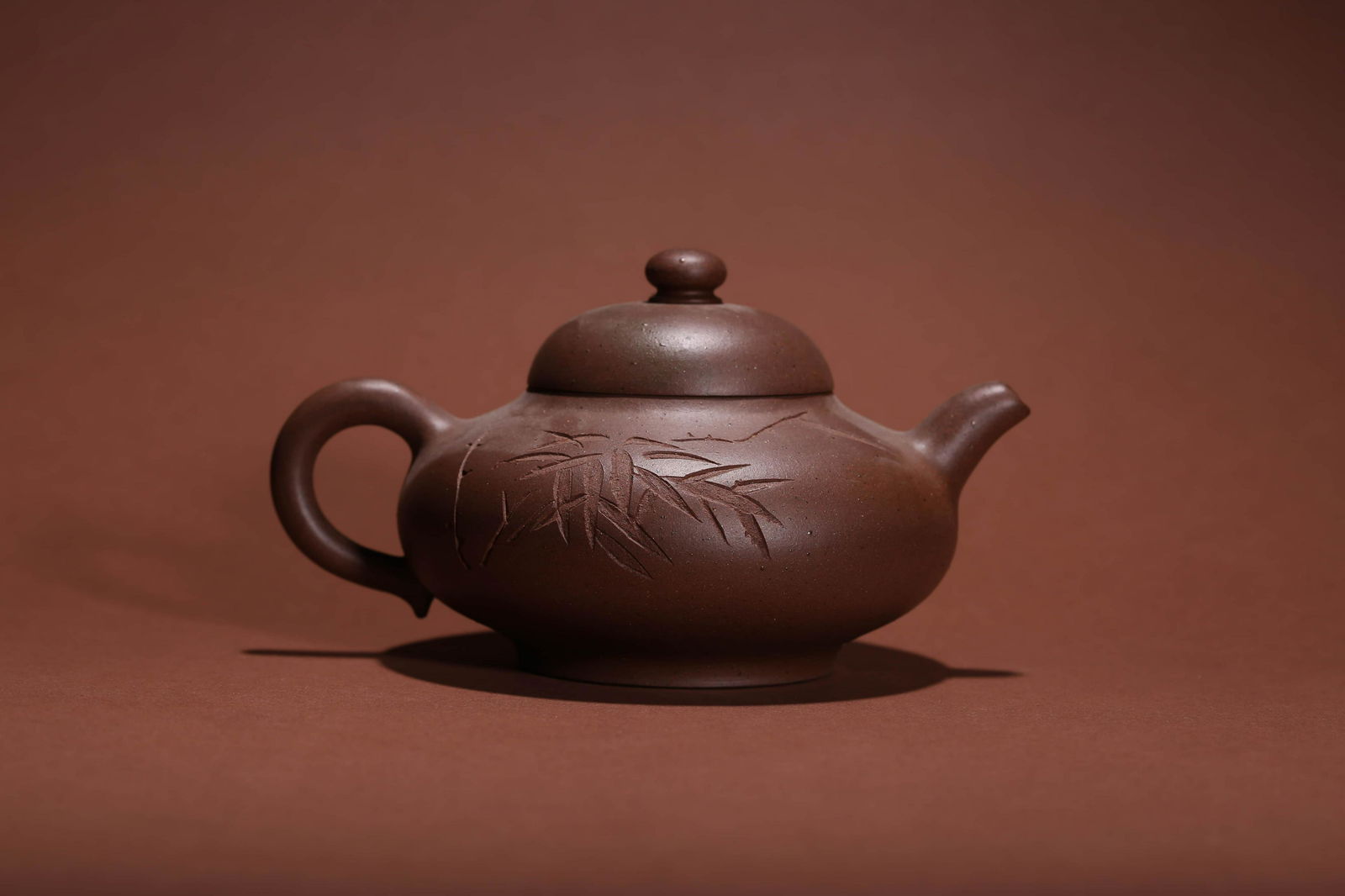 Chinese Zisha Compressed Pot (1 of 6)