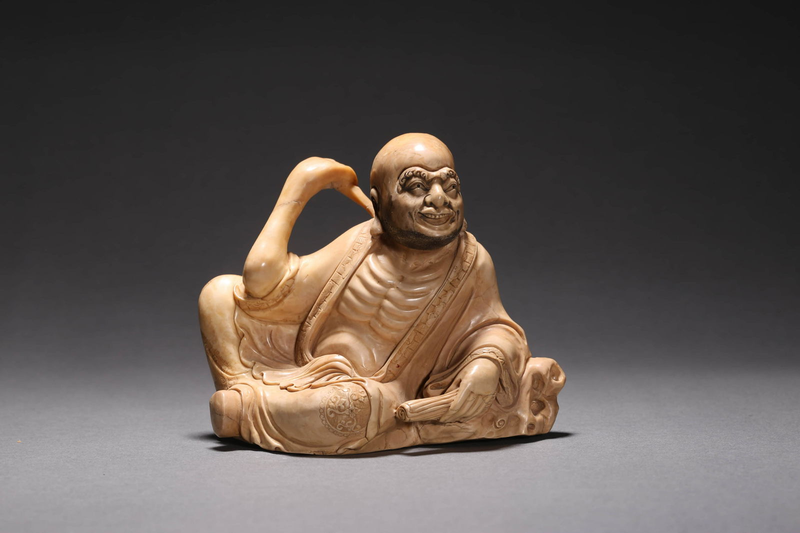 Carved Shoushan Stone Arhat (1 of 9)