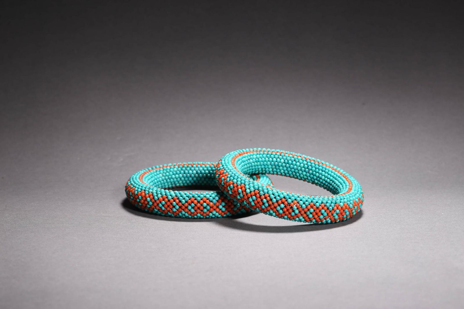 Pair of Turquoise Beads Bangles (1 of 6)