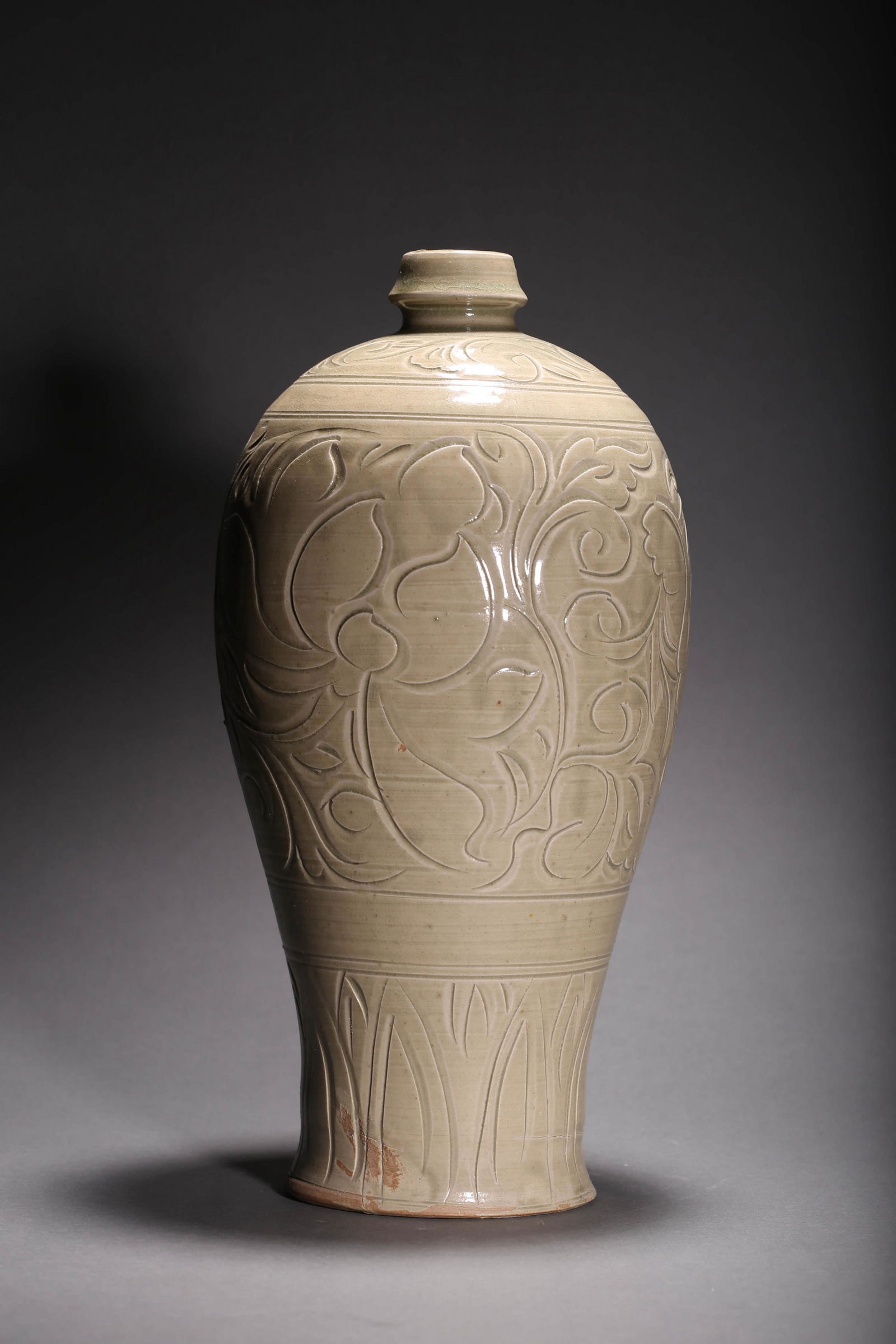 Yaozhou Kiln Incised Meiping Vase (1 of 6)