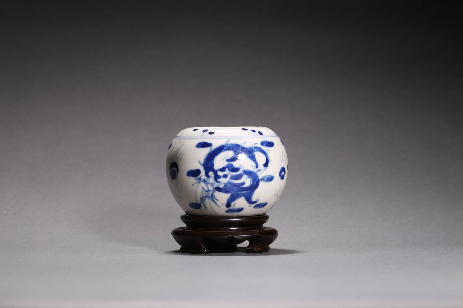 Blue and White Dragon Water Coupe (1 of 6)