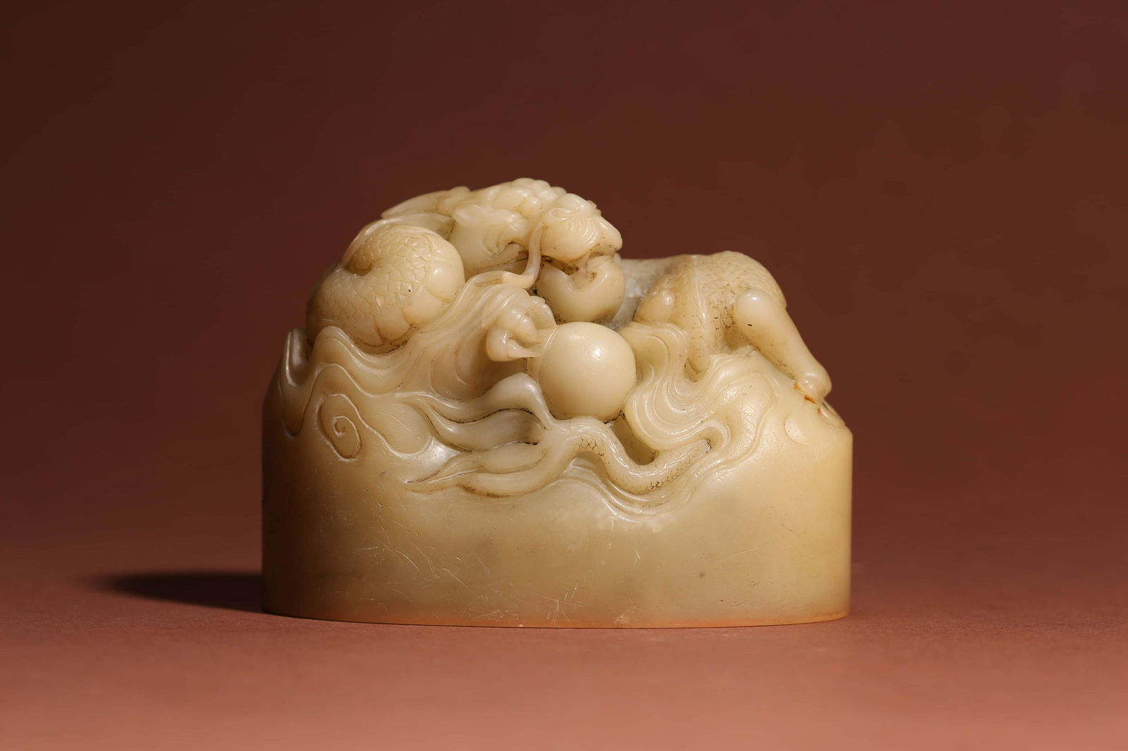 Carved Shoushan Stone Dragon Seal (1 of 5)