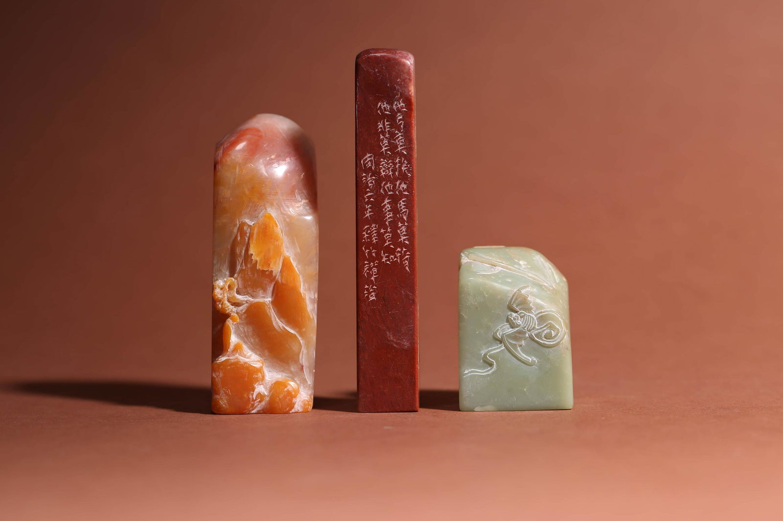 Group of Carved Shoushan Stone Seals (1 of 7)