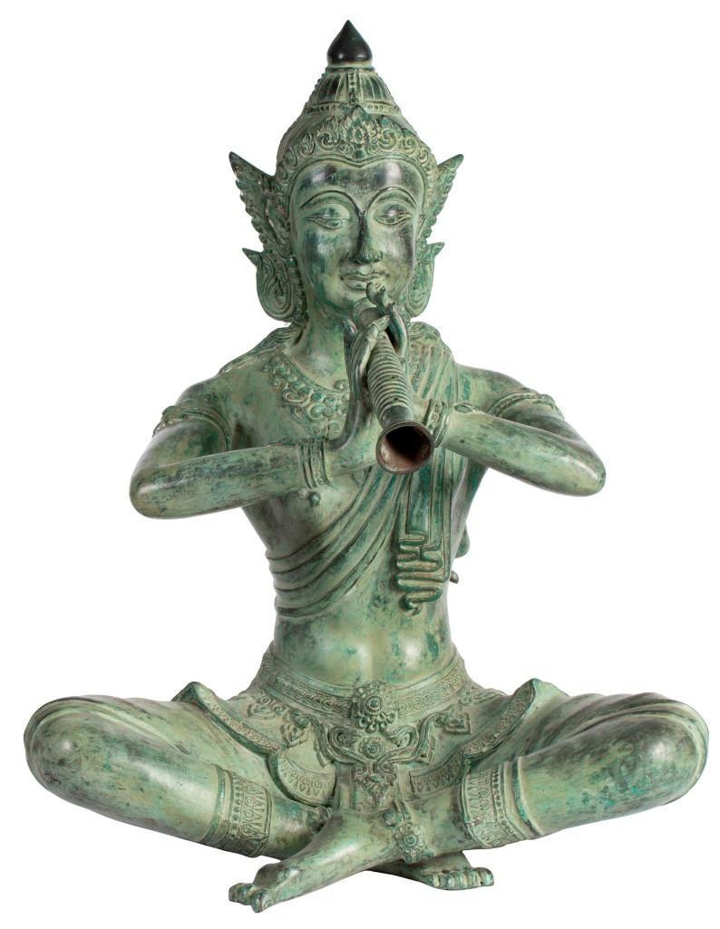 A Thai Figural Seated Bronze Sculpture (1 of 5)