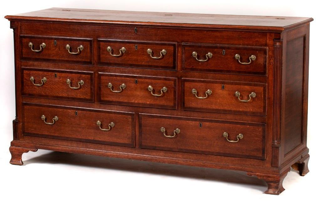An English Chippendale Oak Coffer (1 of 4)