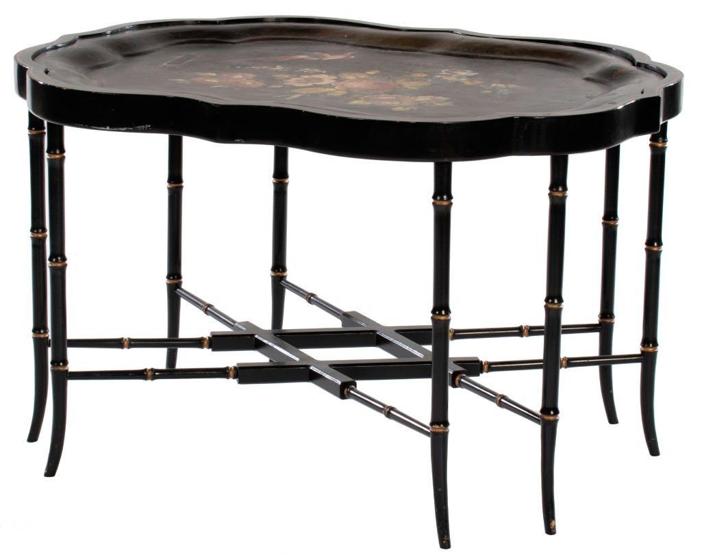 An English Painted Tole Tray Table (1 of 2)