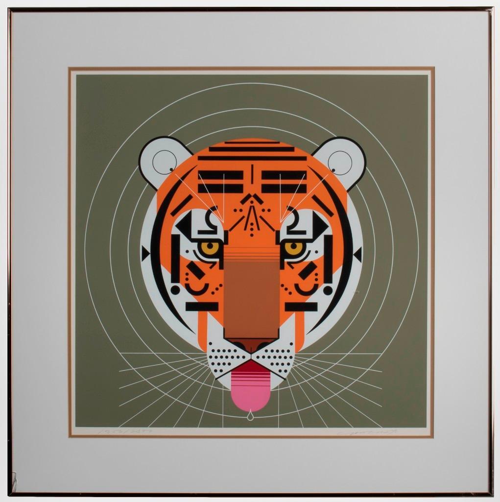 A Charley Harper Bengal Tiger Serigraph (1 of 2)