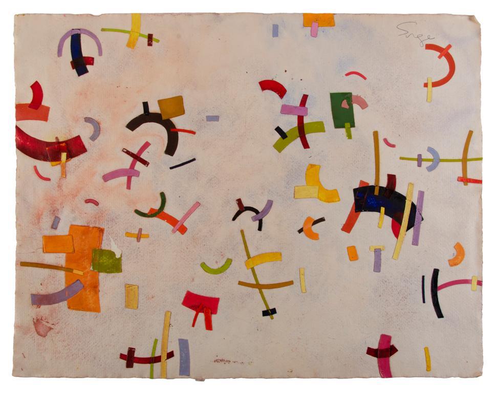 Walter Sorge (Canadian, 1931-2021) Acrylic Abstract on (1 of 3)