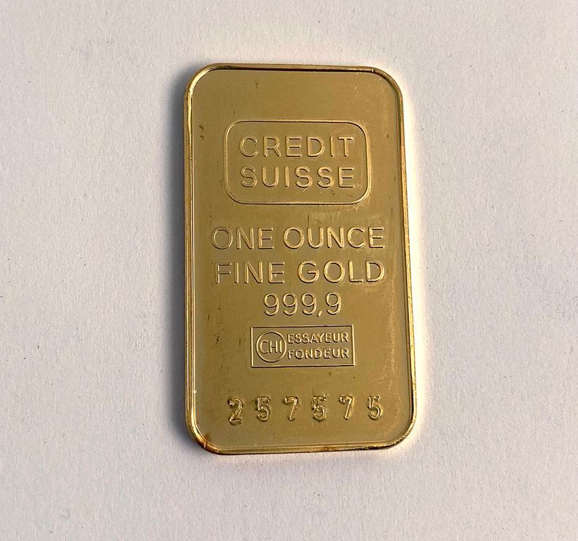Credit Suisse One Ounce Fine Gold Bar (1 of 2)