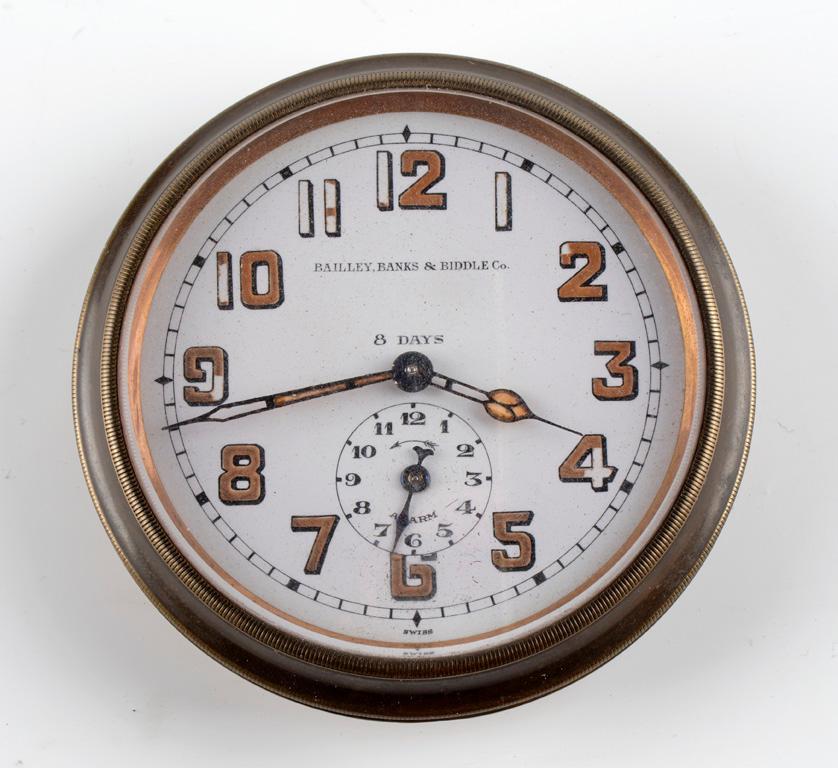 A Swiss 8 Day Alarm Clock Bailey Banks & Biddle Co. (1 of 3)