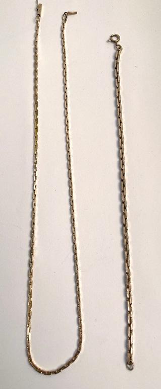 14 Karat Gold Fancy Link Bracelet and Necklace (1 of 2)