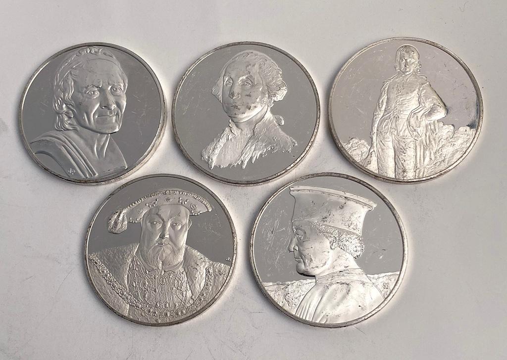 5 Sterling 100 Greatest Masterpiece Coins (1 of 4)