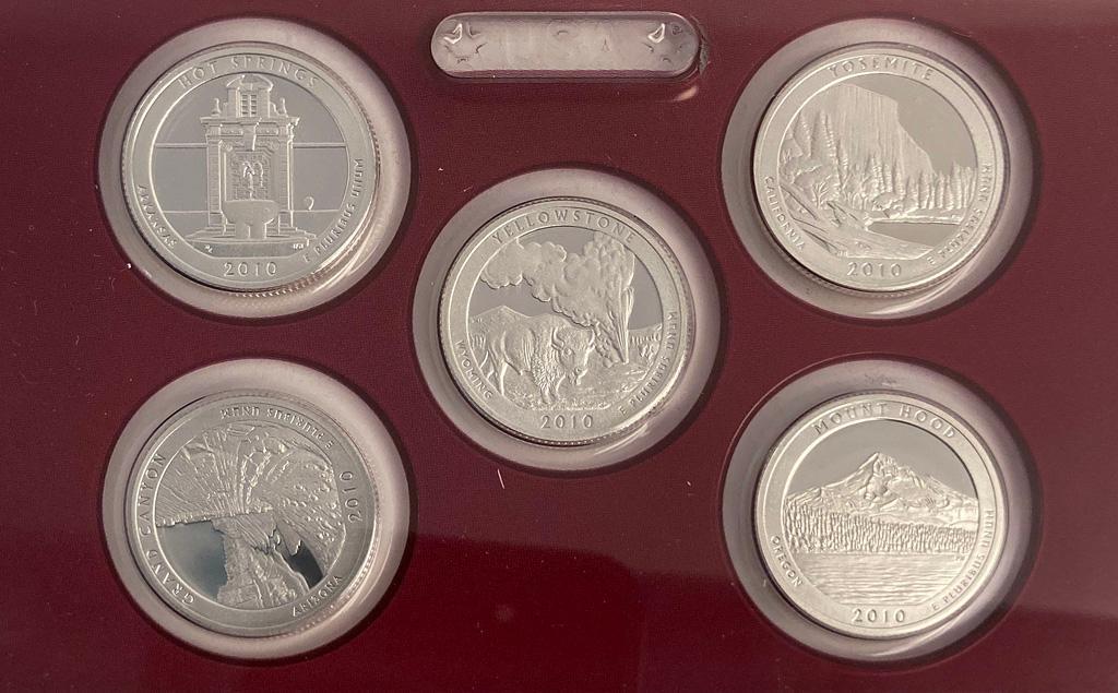 A Group of 13 US Mint Silver Quarter Proof Sets (1 of 4)