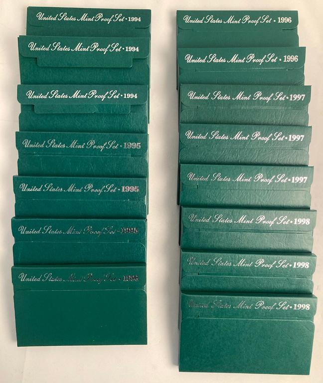 A Group of U.S. Mint Proof Set Coins (1 of 3)