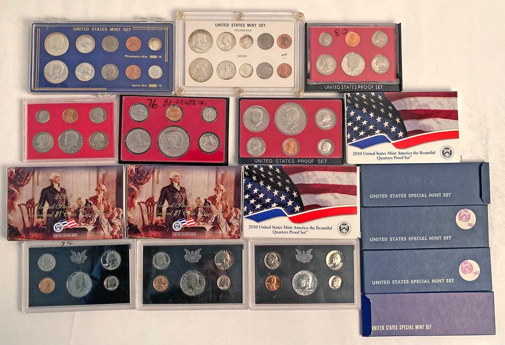 Grouping of Various U.S. Mint Proof Set Coins (1 of 3)