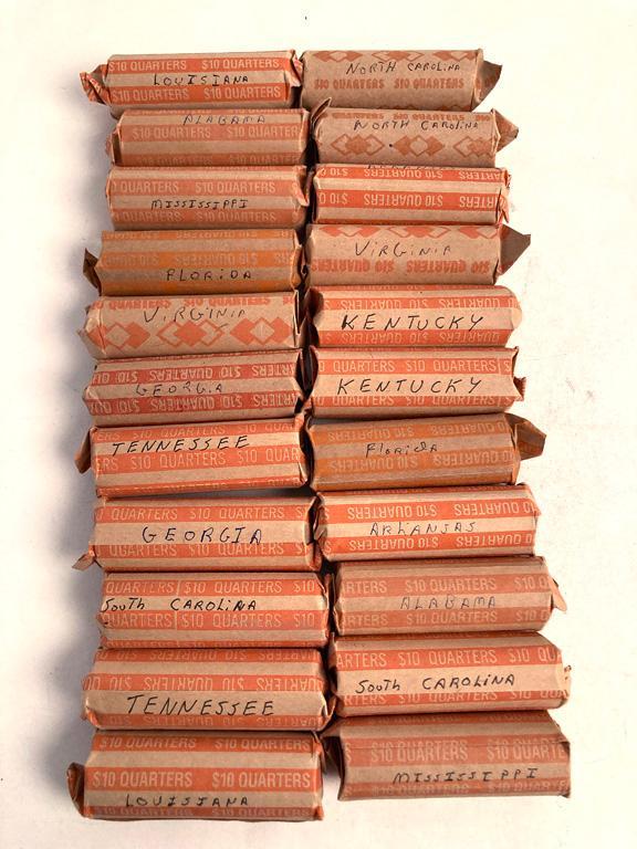 Large Group of 22 Regional U.S. State Quarter Coins (1 of 1)