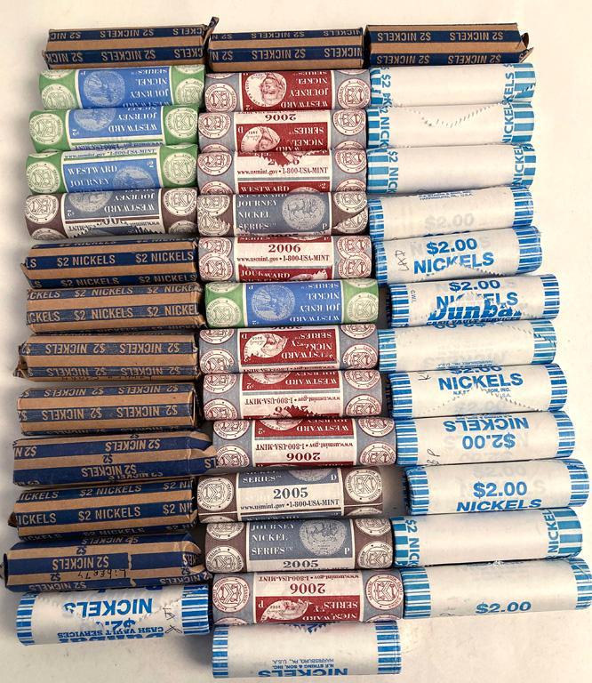 Large Group of 39 Regional U.S. Nickel Sleeved Coins (1 of 2)