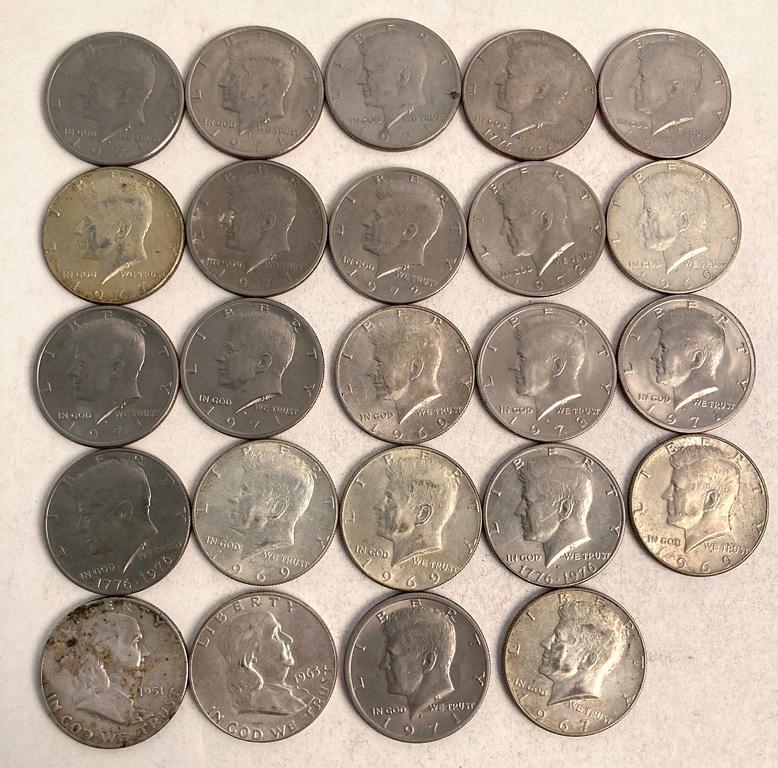 Grouping of U.S. Half Dollar Coins (1 of 2)