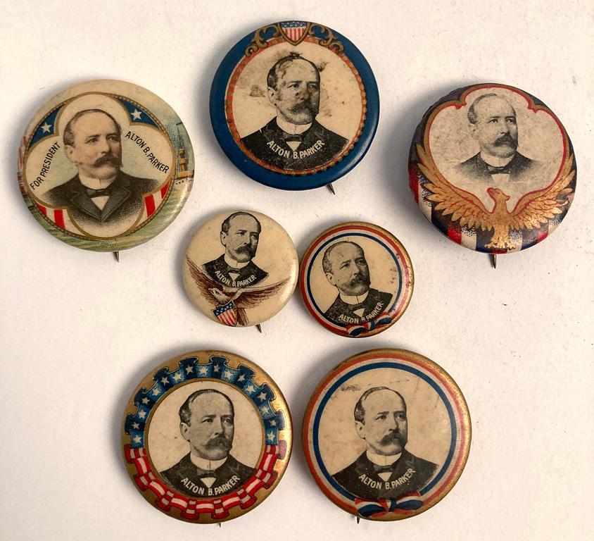 A Group of Alton B. Parker Political Buttons (1 of 2)