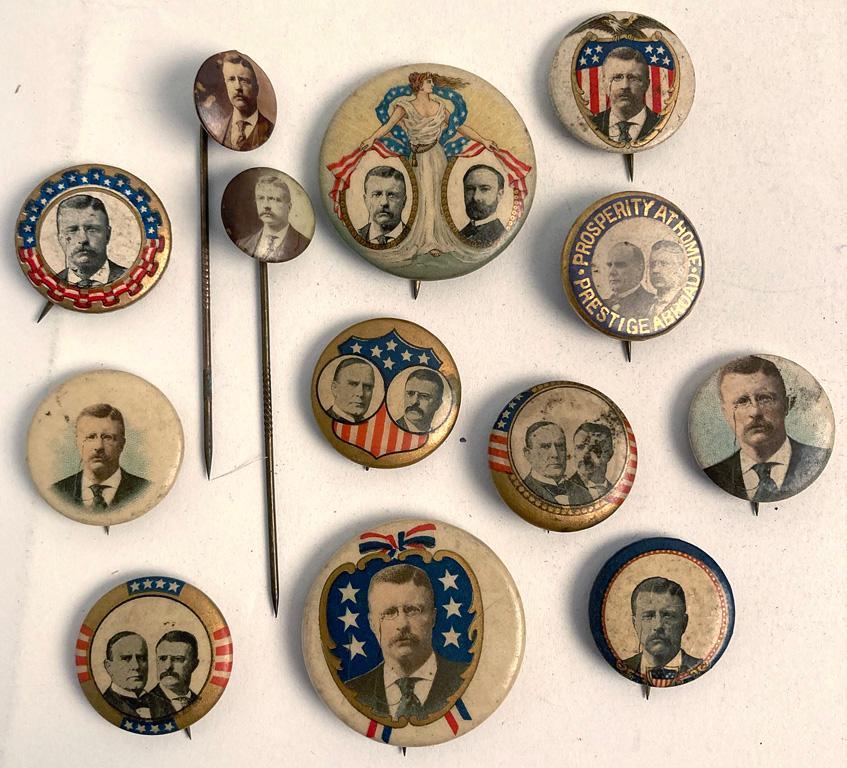 A Group of 13 Theodore Roosevelt Presidential Campaign (1 of 2)