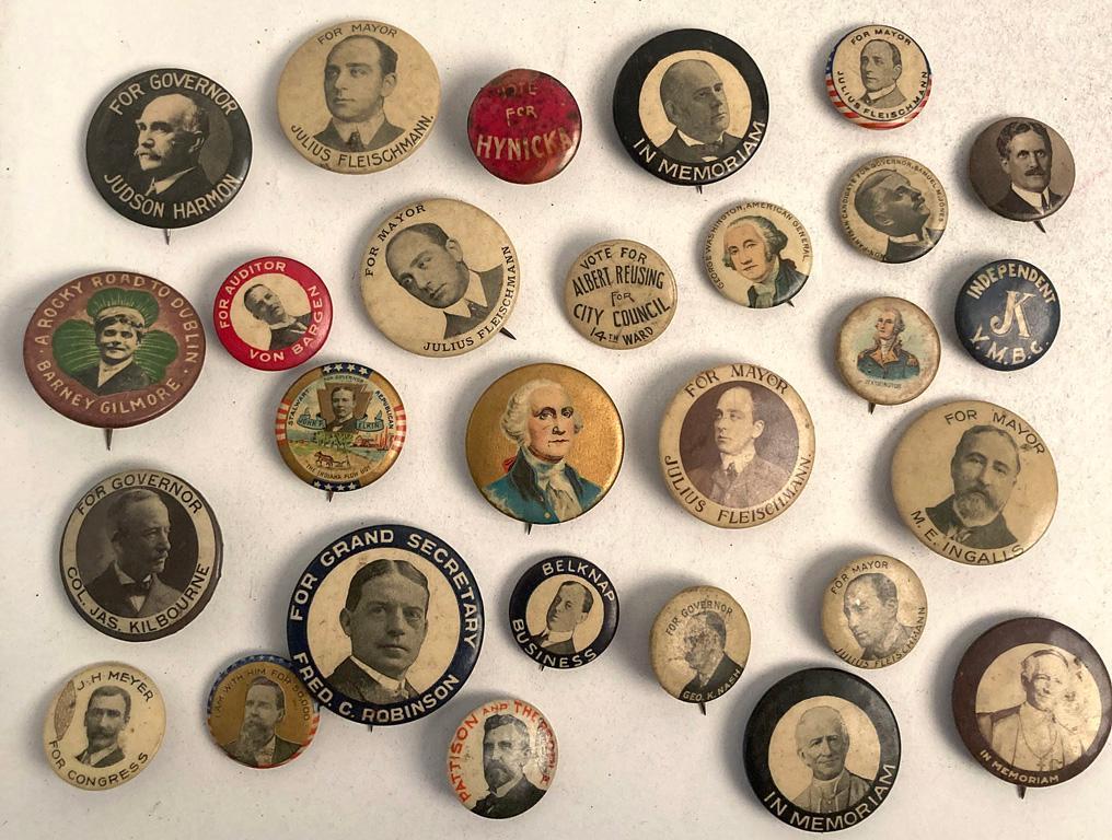 A Large Group of Various Political Campaign Buttons (1 of 2)