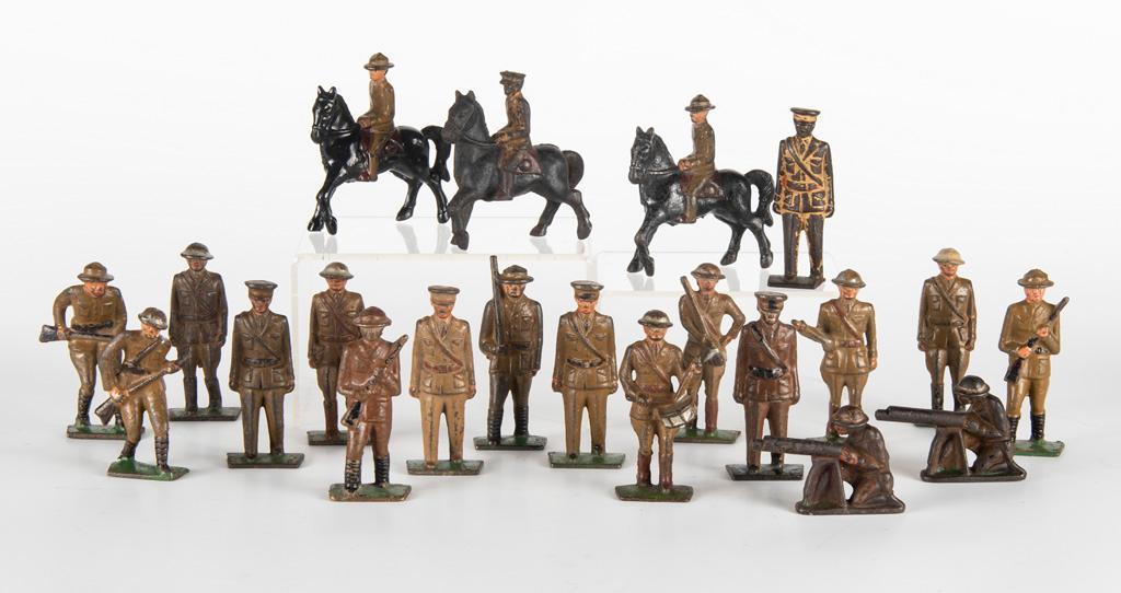 Grouping of 21 WWI Lead Toy Soldiers (1 of 2)