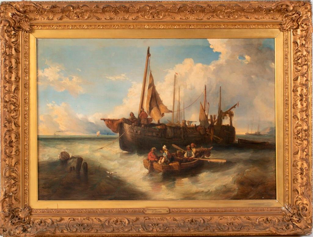 A Harbor Scene by George Stubbs (English, 1724-1806) (1 of 4)