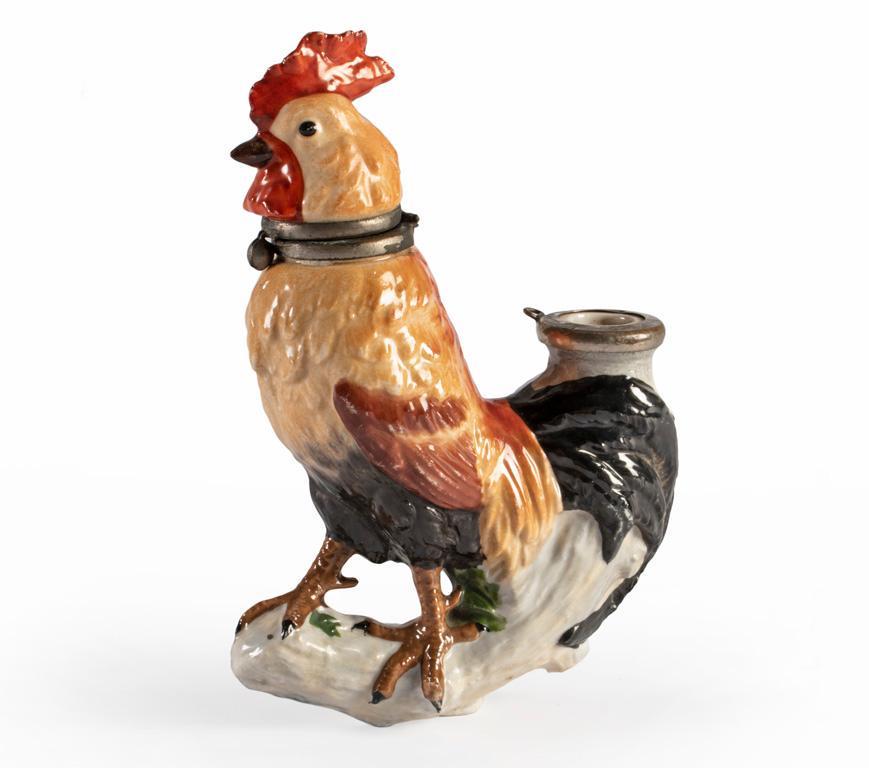 A Porcelain Gentleman Rooster Pipe (1 of 3)