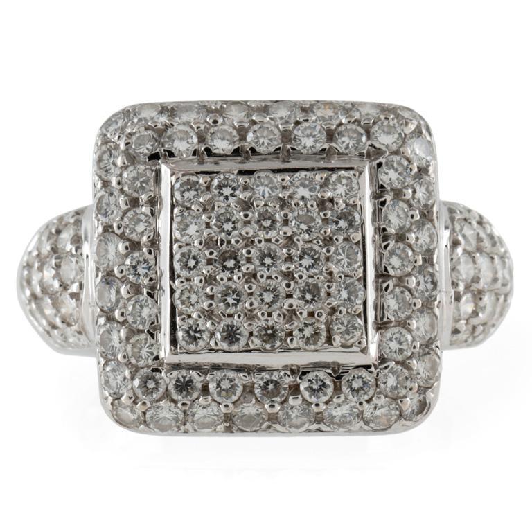 18K Pave Set Diamond Ring (1 of 3)