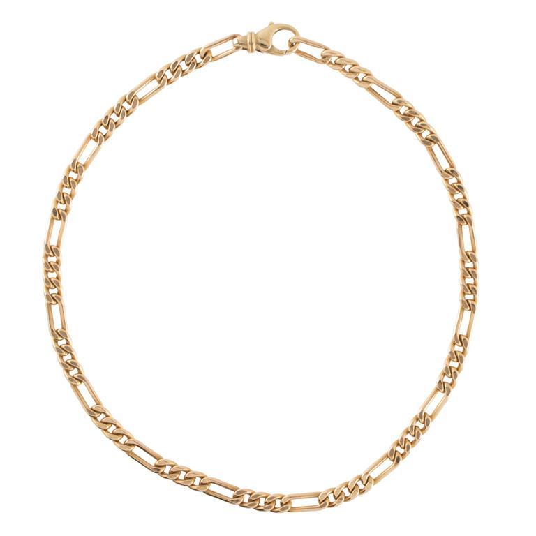 A 14K Yellow Gold Figaro Chain Necklace (1 of 2)