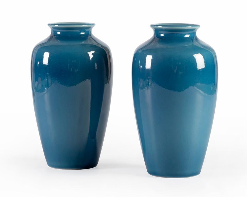 A Pair of Rookwood High Glazed Blue Vases (1 of 3)