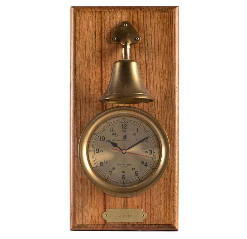 A Mounted Quartz Brass Ships Bell (1 of 4)