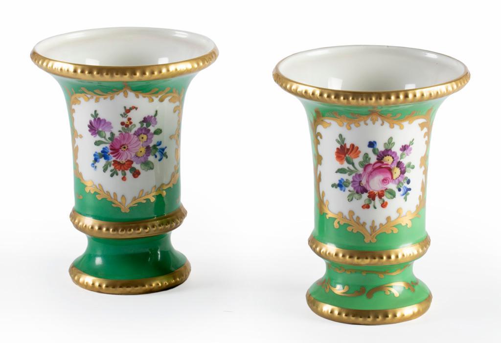 A Pair of Dresden Porcelain Vases (1 of 3)