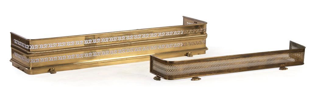 Two Brass Fireplace Fenders (1 of 2)