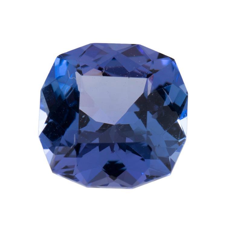 A Loose Violet Blue Tanzanite Stone: loose tanzanite stone cushion cut weight: 2.00 ct size: 8.00 mm