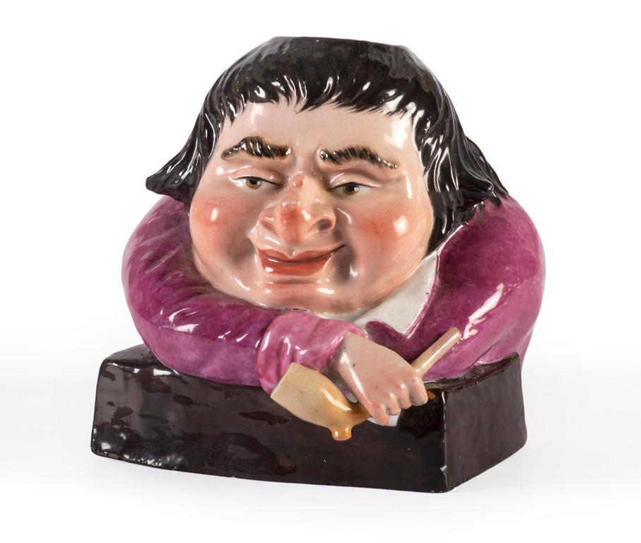 A Toby Style Figural Porcelain Paint Decorated Pipe (1 of 4)