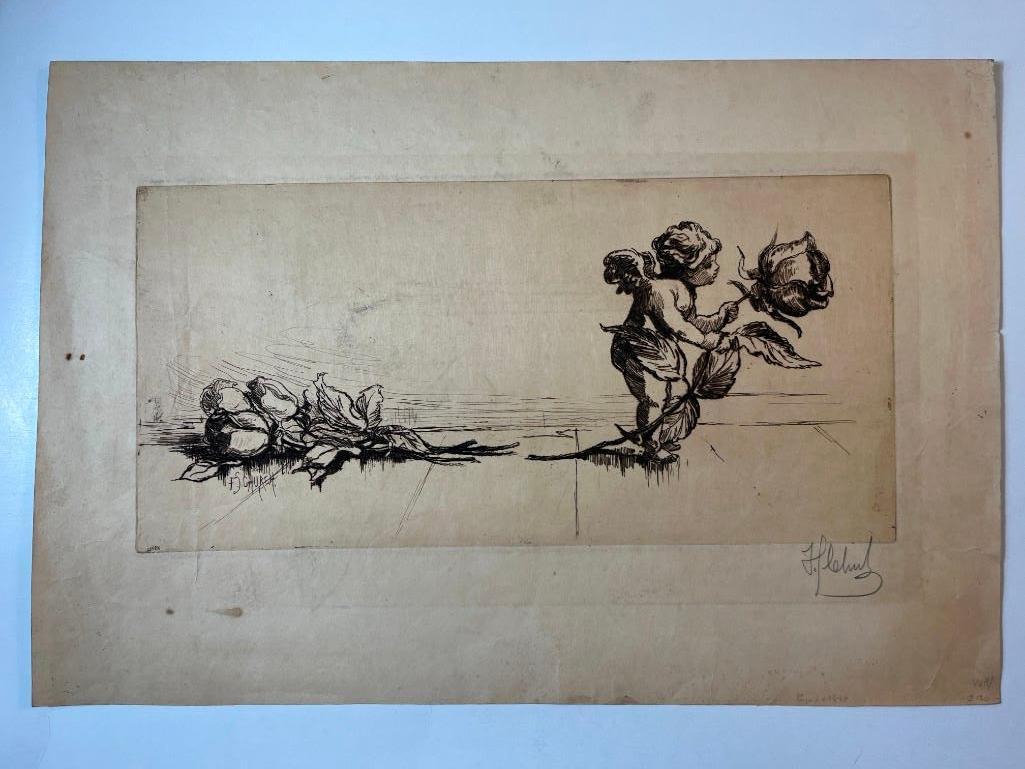 Etching By Frederick Stuart Church (American, 1842â€“1924) (1 of 3)