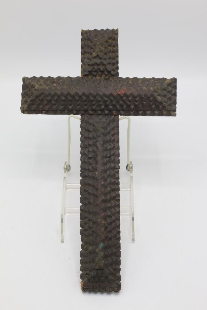 A Tramp Art Multi Layered Cross (1 of 3)