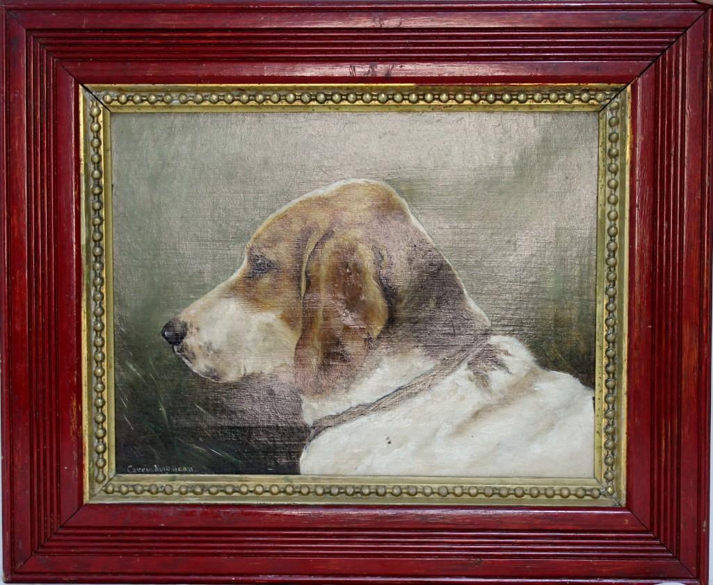 Dean Oil, Hound Portrait, 20th Century (1 of 3)