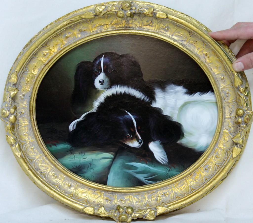 Unsigned, Oil, Good Companions, 20th Century: Oil on board after 1859 original by Carl Suhrlandt "good Companions" Produced by Chelsea House Appears unsigned Sight 10" x 12" Frame 14.5" x 16" Overall Good Condition