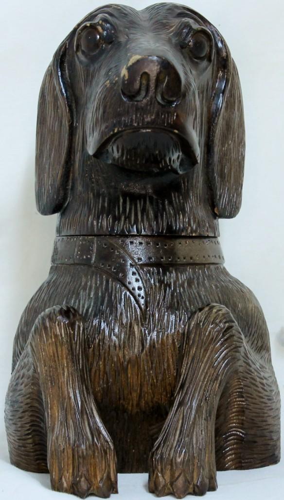 Carved Black Forest Style Setter Head Jar (1 of 5)